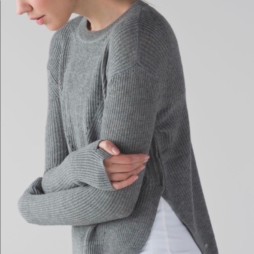 lululemon Gray Crew Neck Sweater